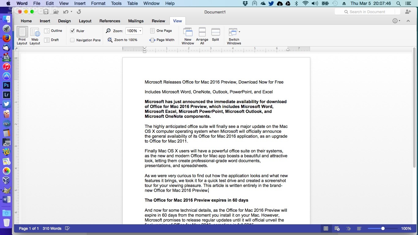 Download Office For Mac Free 2016